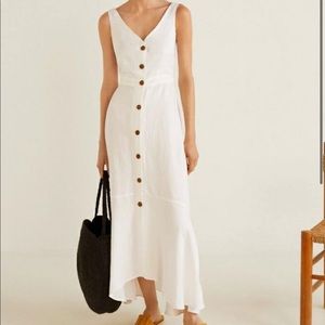 White long dress with open back